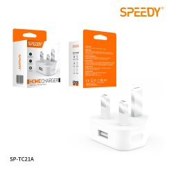 USB Mains Charger 5V 1A - White UK 3-Pin