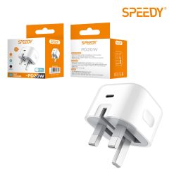USB Type C Mains Charger 20W - White UK 3-Pin