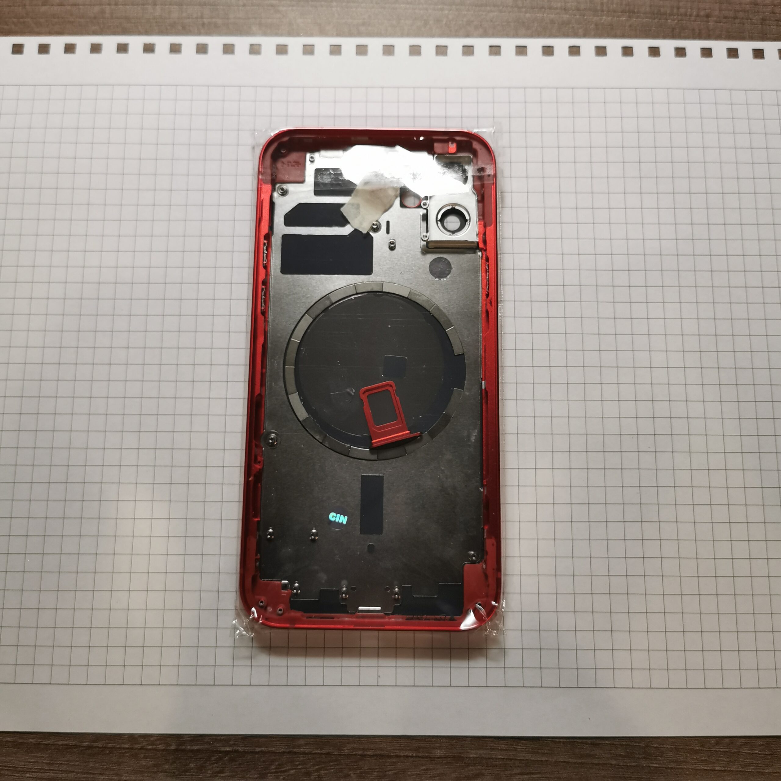 iPhone 12 Rear Housing Back Cover Chassis Red - Image 2