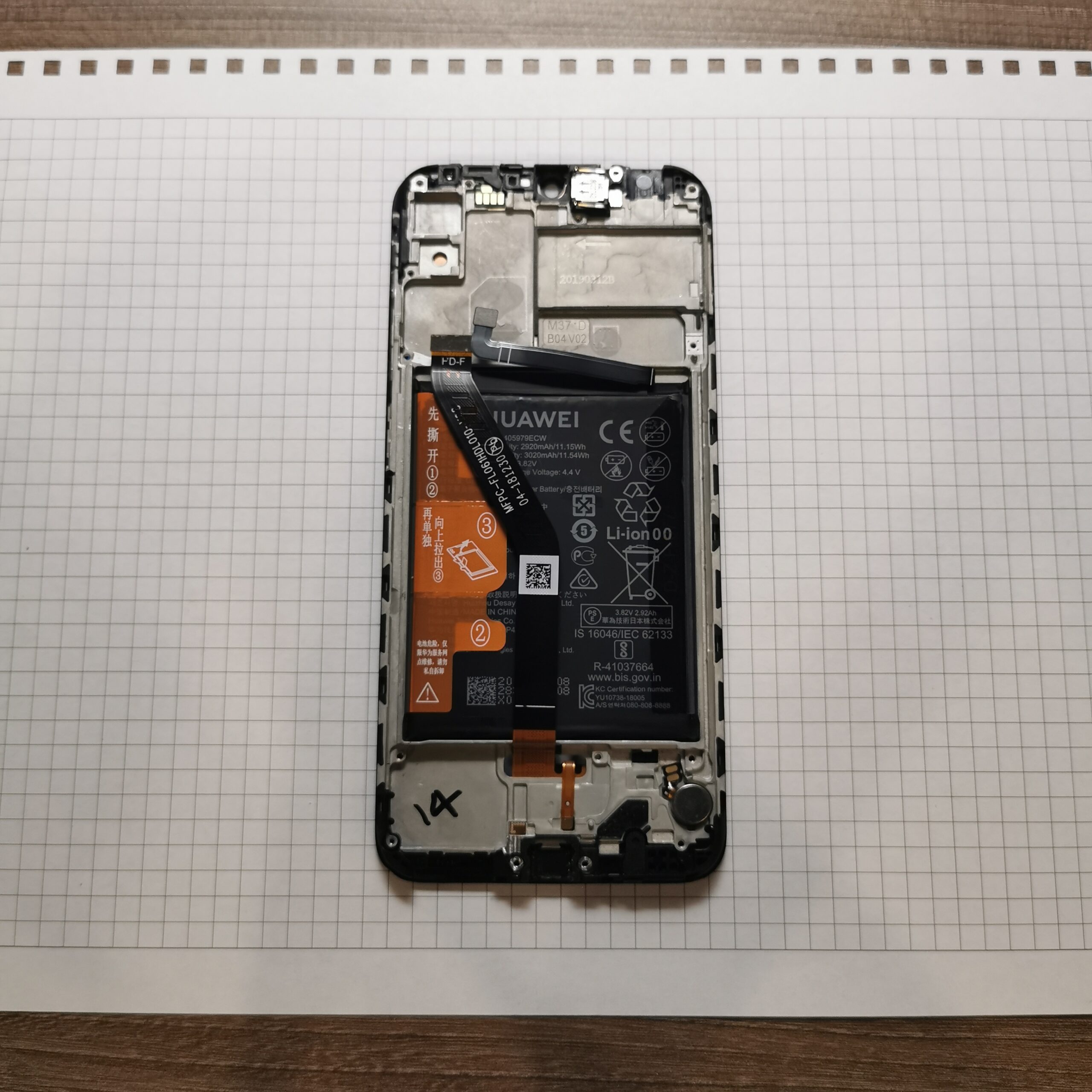 Genuine Huawei Y6 2019 MRD-LX1 Touch Screen LCD Display in Frame with Parts